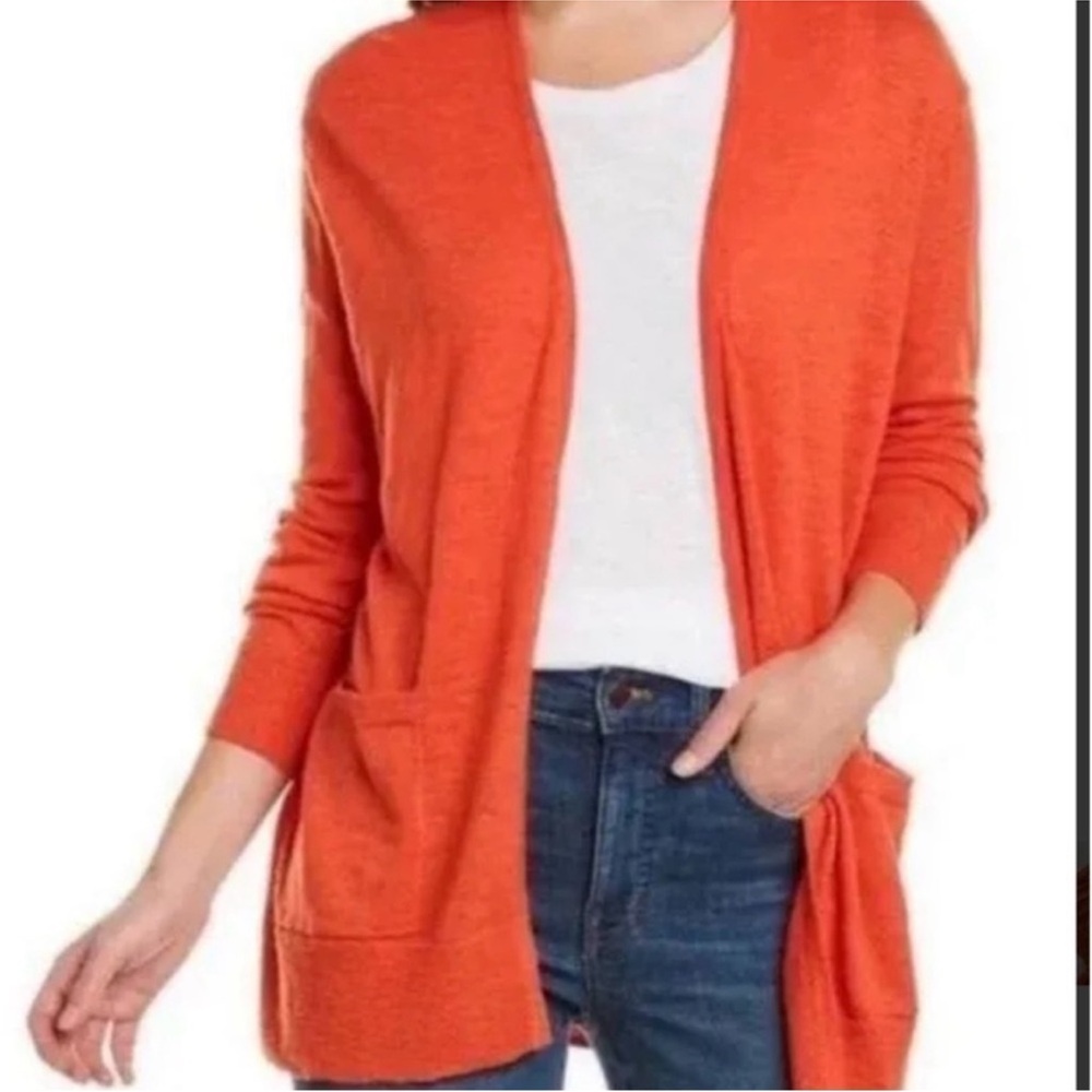 MADEWELL Bradley Open Cardigan SZ Medium Rust